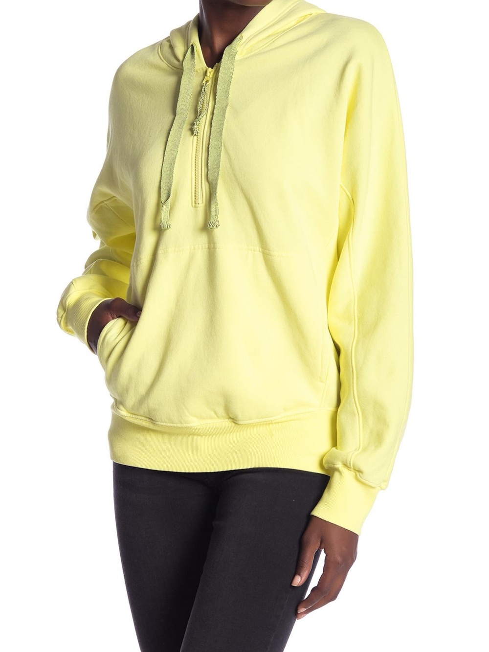 Women’s Free People Movement  neon Yellow/Green Half-Zip Hoodie Pullover